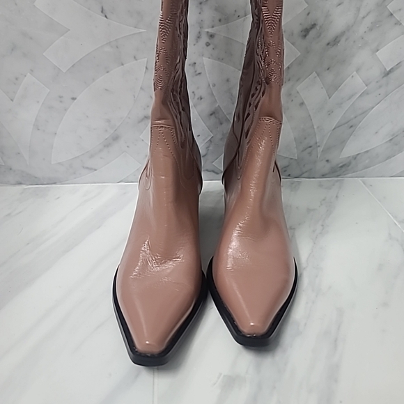 Jeffrey Campbell  Dagget Western Boots in pink rose sz 8 - Picture 3 of 8